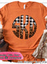 Big Monogram Black White Plaid Leopard Fall Tee