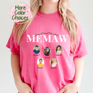 Personalized Memaw  Photo Shirt ~ Individual Grandkids Photos & Names - Too Cute Custom Designs