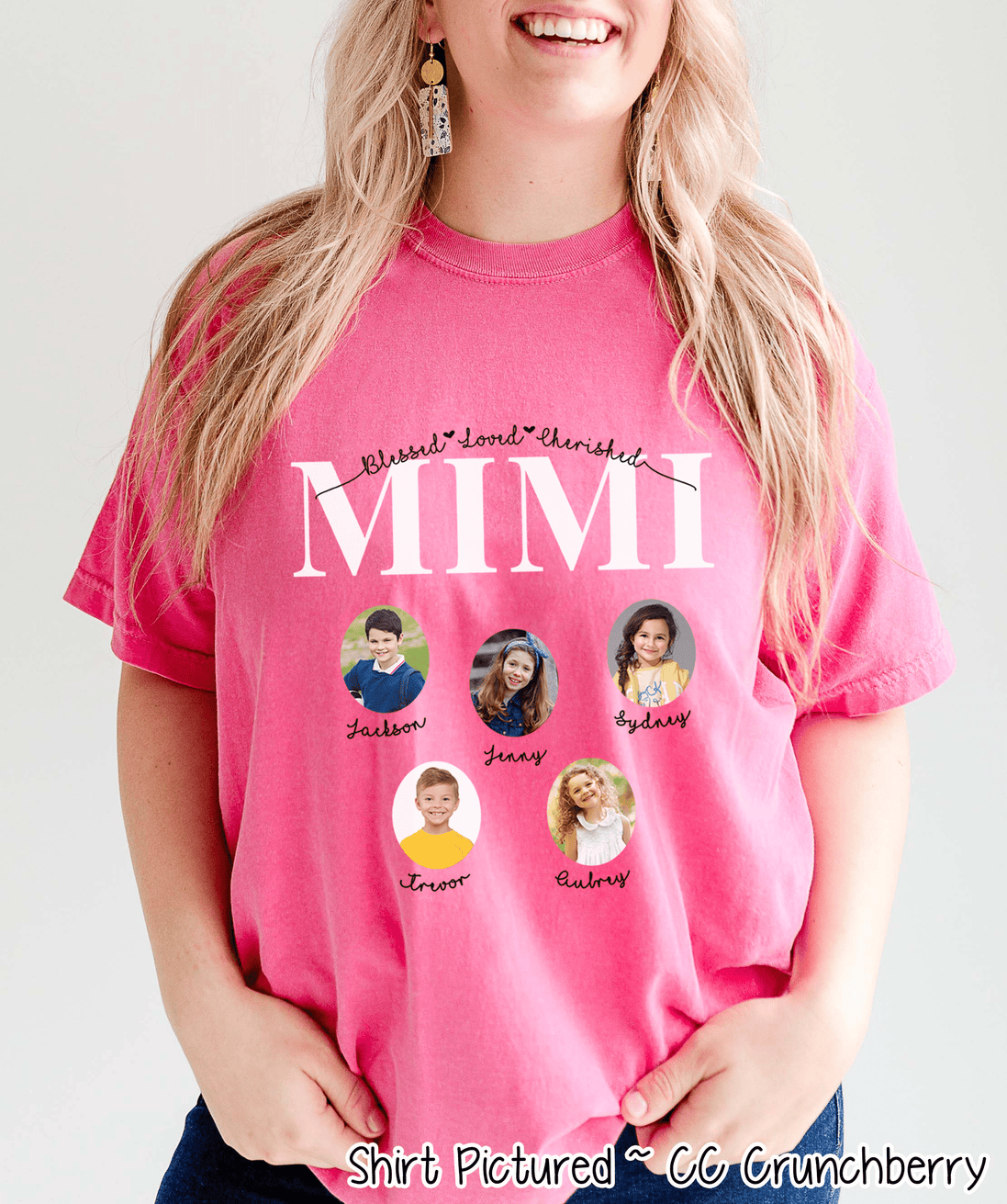 Personalized Mimi Photo Shirt ~ Individual Grandkids Photos & Names - Too Cute Custom Designs