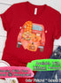 Fall Gnome Truck & Pumpkins Monogram Tee