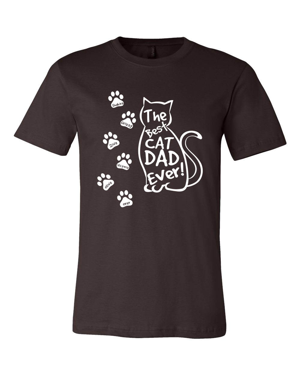 Best Cat Dad Ever Custom Tee - Too Cute Custom Designs