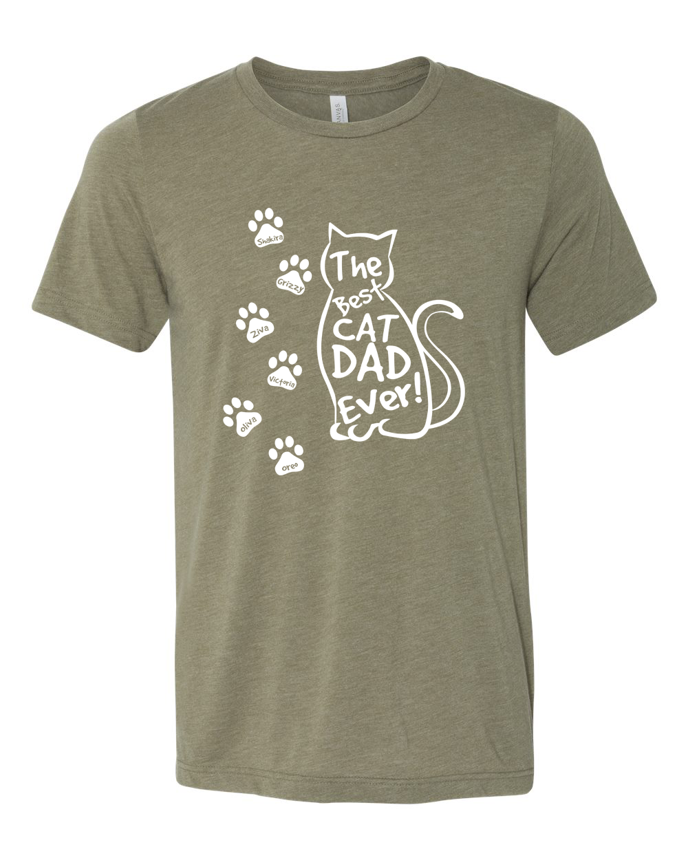 Best Cat Dad Ever Custom Tee - Too Cute Custom Designs