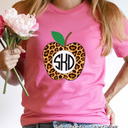 Monogram Leopard Apple Tee