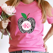 Monogram Zebra Apple Tee