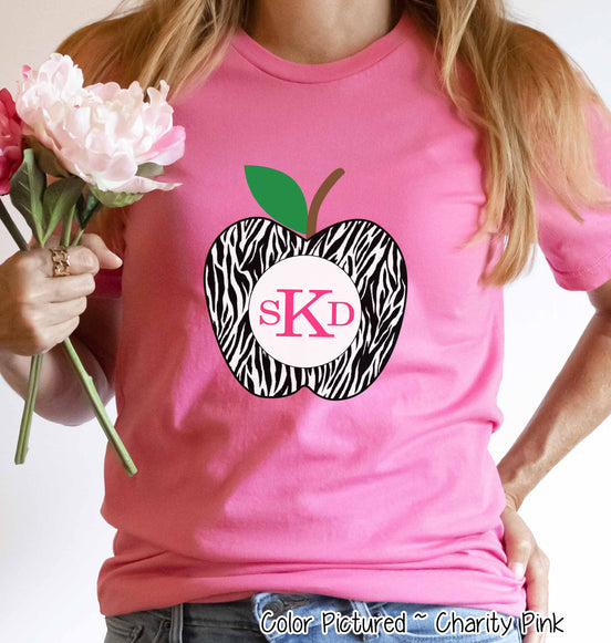 Monogram Zebra Apple Tee