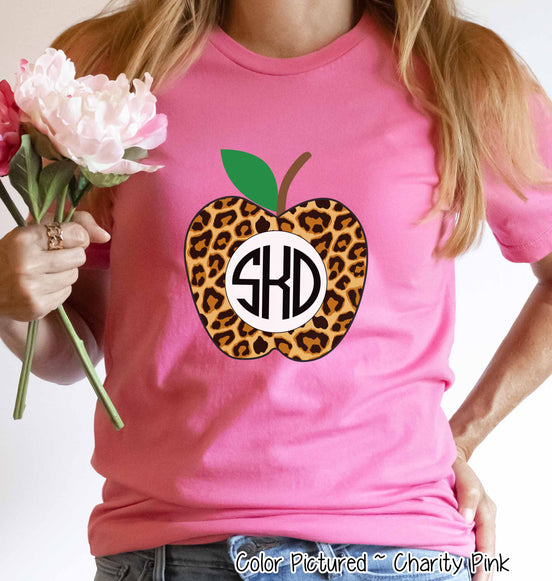 Monogram Leopard Apple Tee