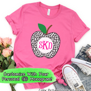 Monogram Snow Leopard Apple Tee