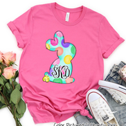 Monogram Fun Polka Dot Easter Bunny Tee