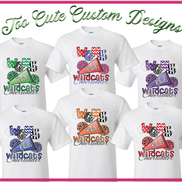 Personalized School Cheerleader Tee - Too Cute Custom Designs