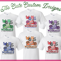 Personalized School Cheerleader Tee - Too Cute Custom Designs