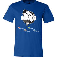 Custom Dad-Father-Papa-Grandpa Fish Tee - Too Cute Custom Designs