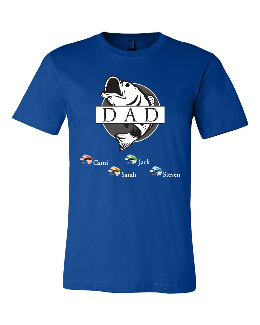 Custom Dad-Father-Papa-Grandpa Fish Tee - Too Cute Custom Designs