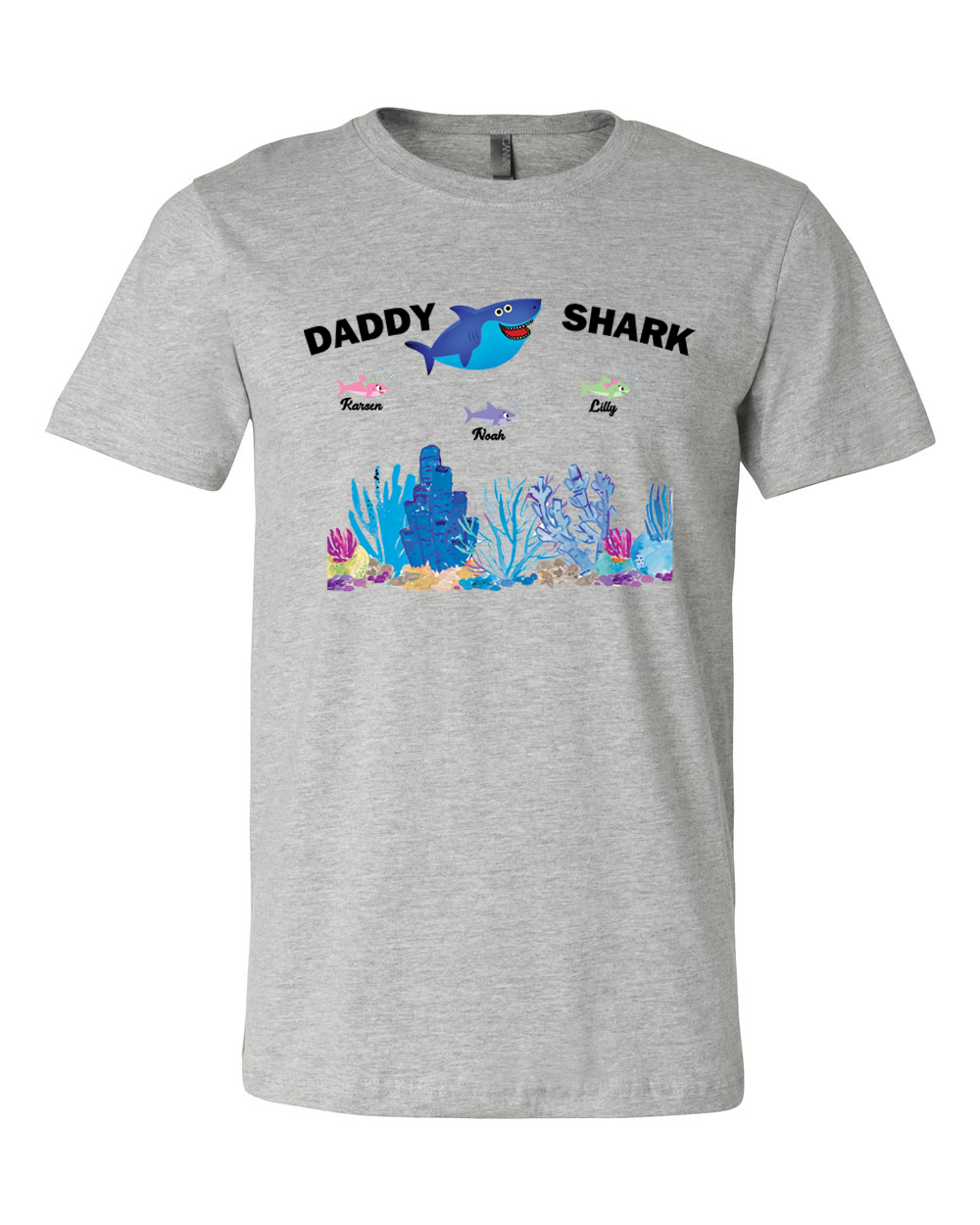 Custom Mama-Daddy-Grandma-Grandpa Baby Shark Tee - Too Cute Custom Designs
