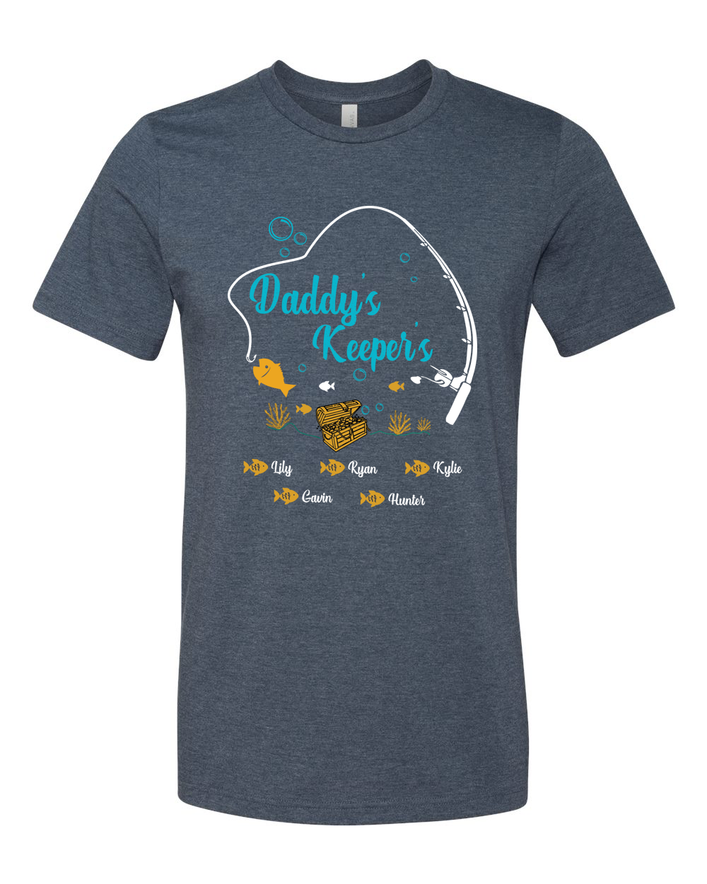 Custom Dad-Father-Papa-Grandpa Keeper Fish Tee