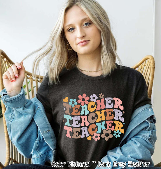 Distress Teacher Tee