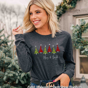 Merry & Bright Christmas Tree Row Tee