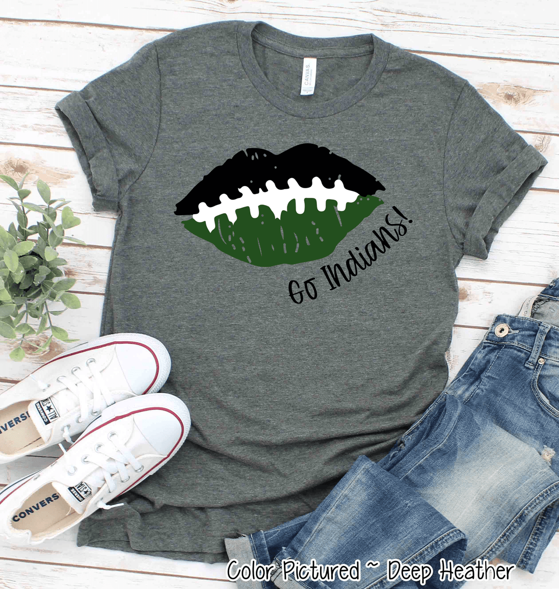 Custom Football Lips Graphic Tee