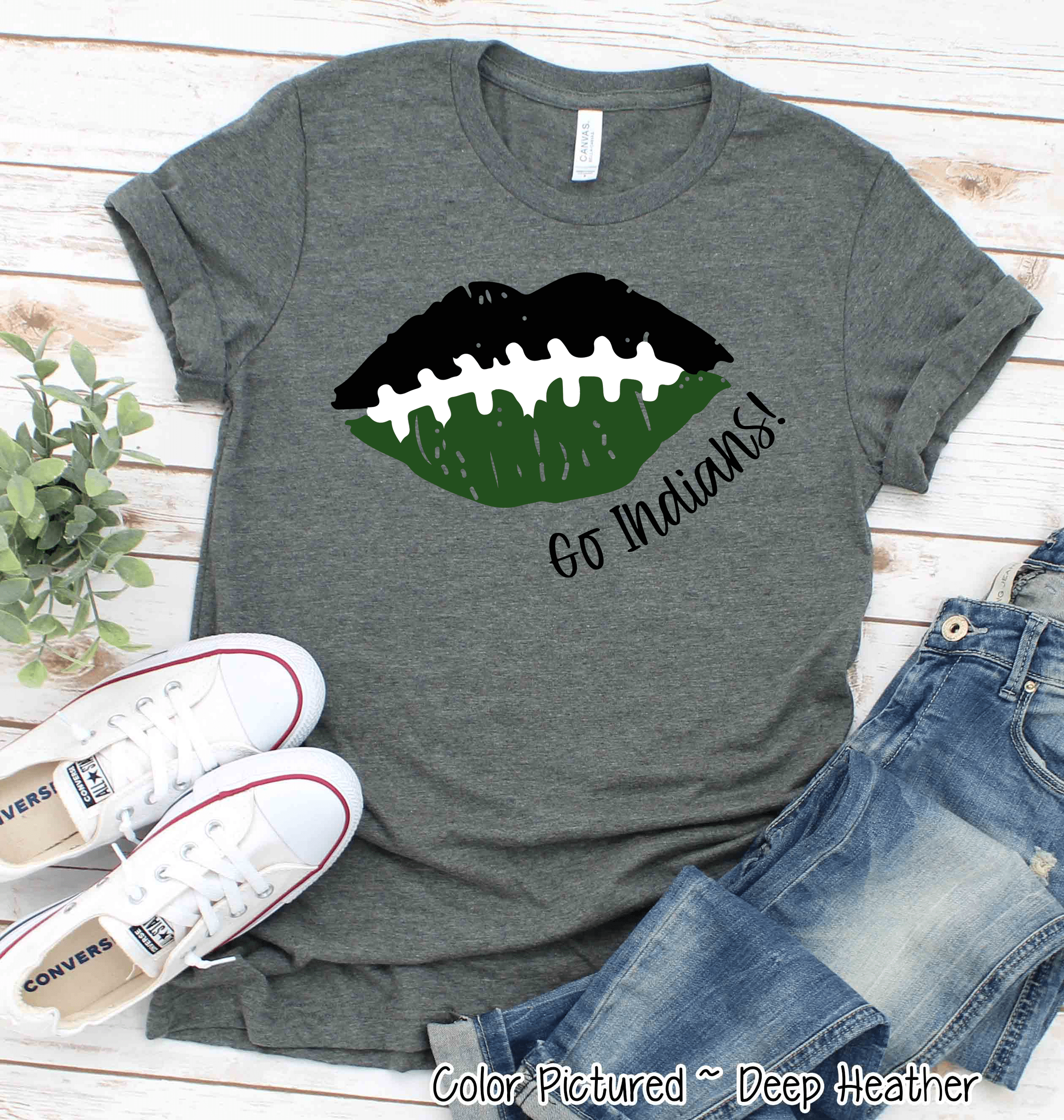 Custom Football Lips Graphic Tee