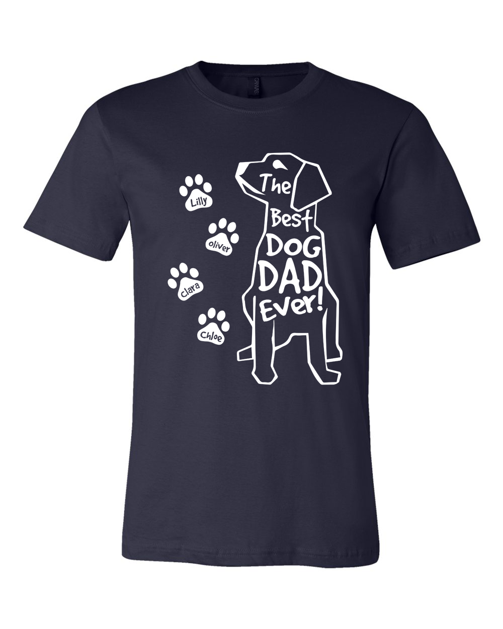 Best Dog Dad Ever Custom Tee - Too Cute Custom Designs