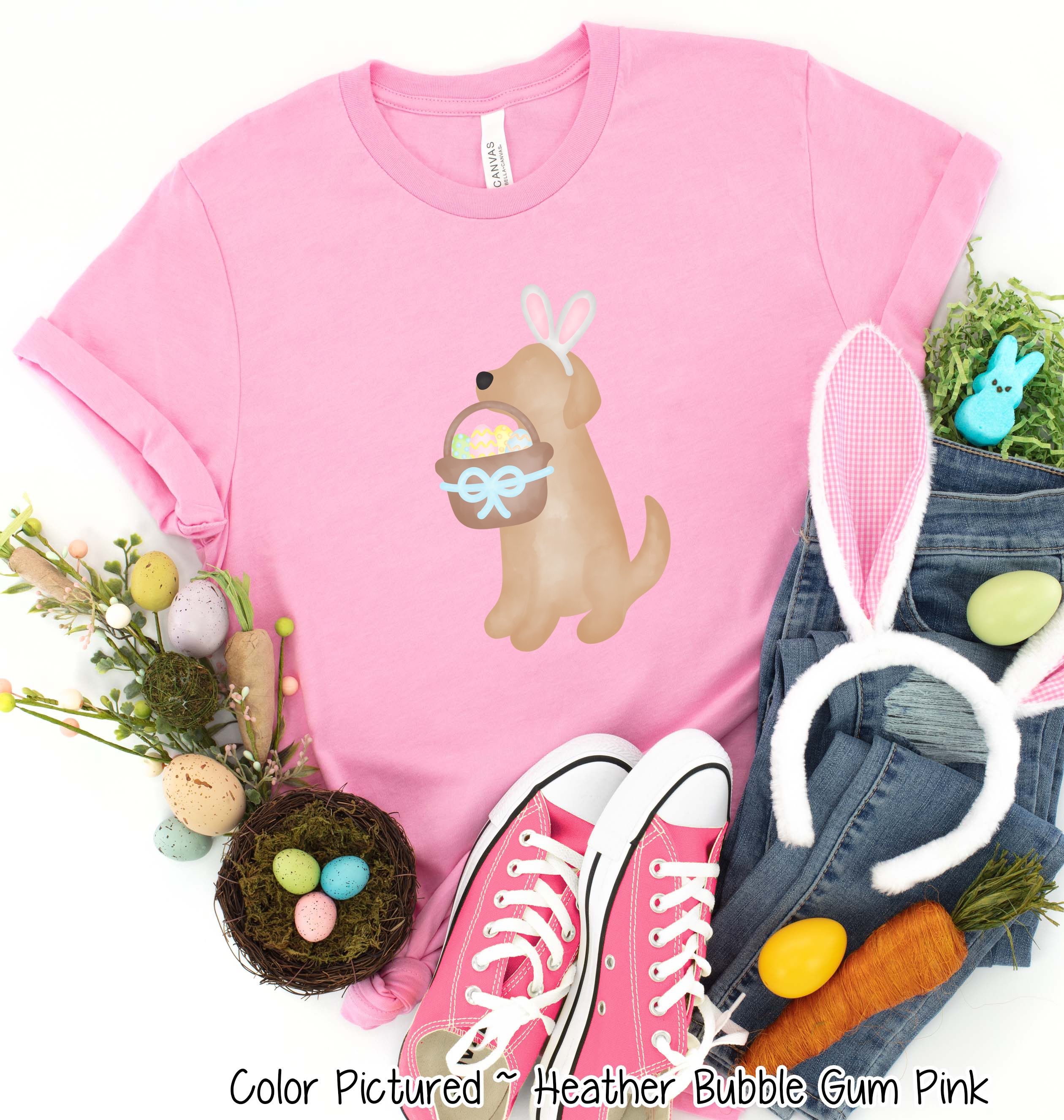 Dog Boy Yellow Lab Easter Tee