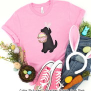 Dog Girl Black Lab Easter Tee