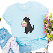 Dog Girl Black Lab Easter Tee