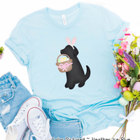 Dog Girl Black Lab Easter Tee