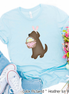 Dog Girl Brown Lab Easter Tee
