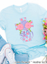 Monogram Pink Polka Dot Easter Cross Tee