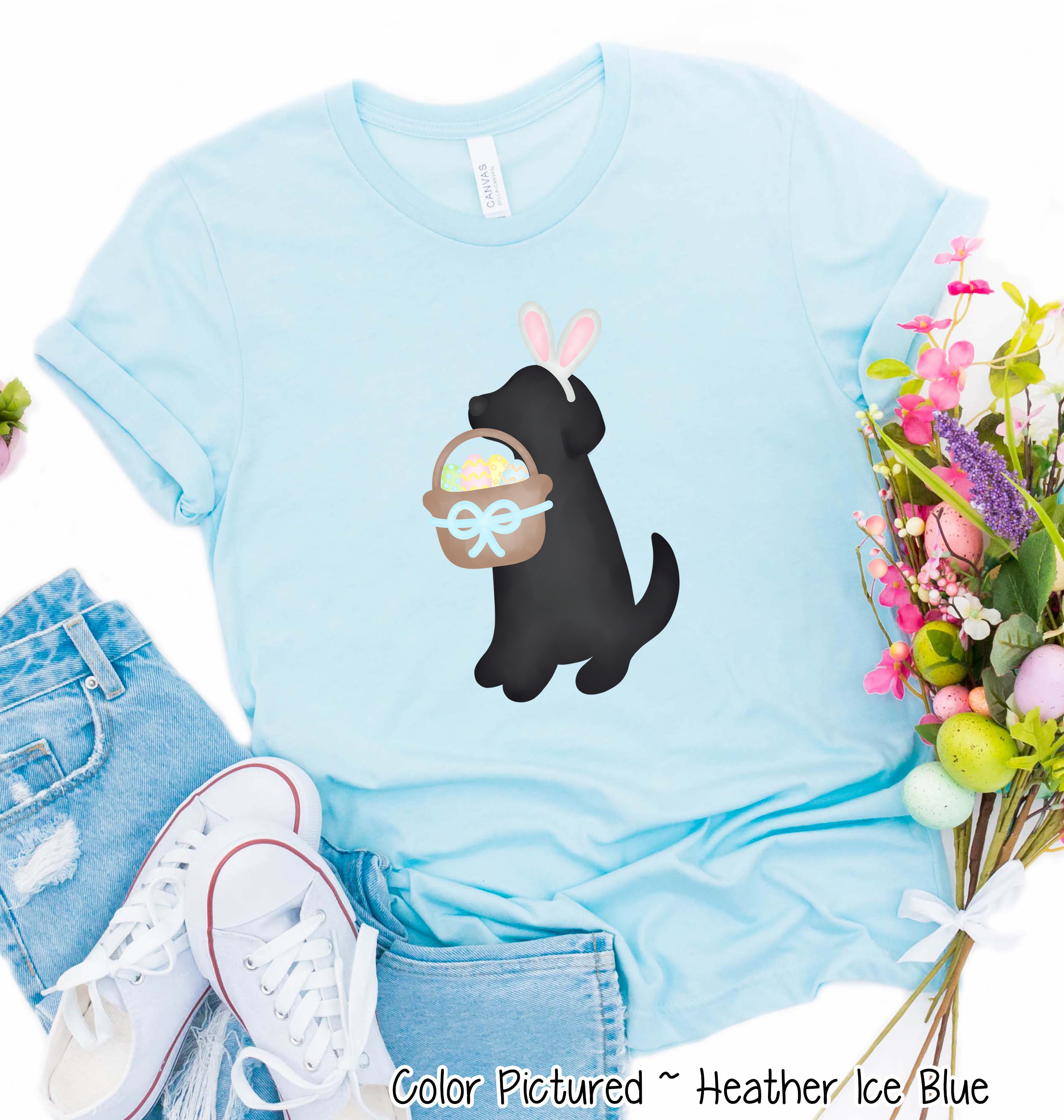 Dog Boy Black Lab Easter Tee