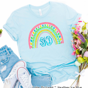 Monogram Easter Rainbow Tee