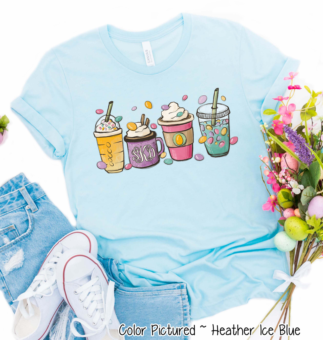 Monogram Coffe Latte Easter Drinks Tee