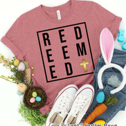 Redeemed with Gold Cross Easter Tee
