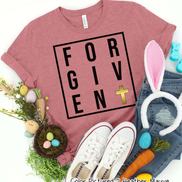 Forgiven with Gold Cross Easter Tee