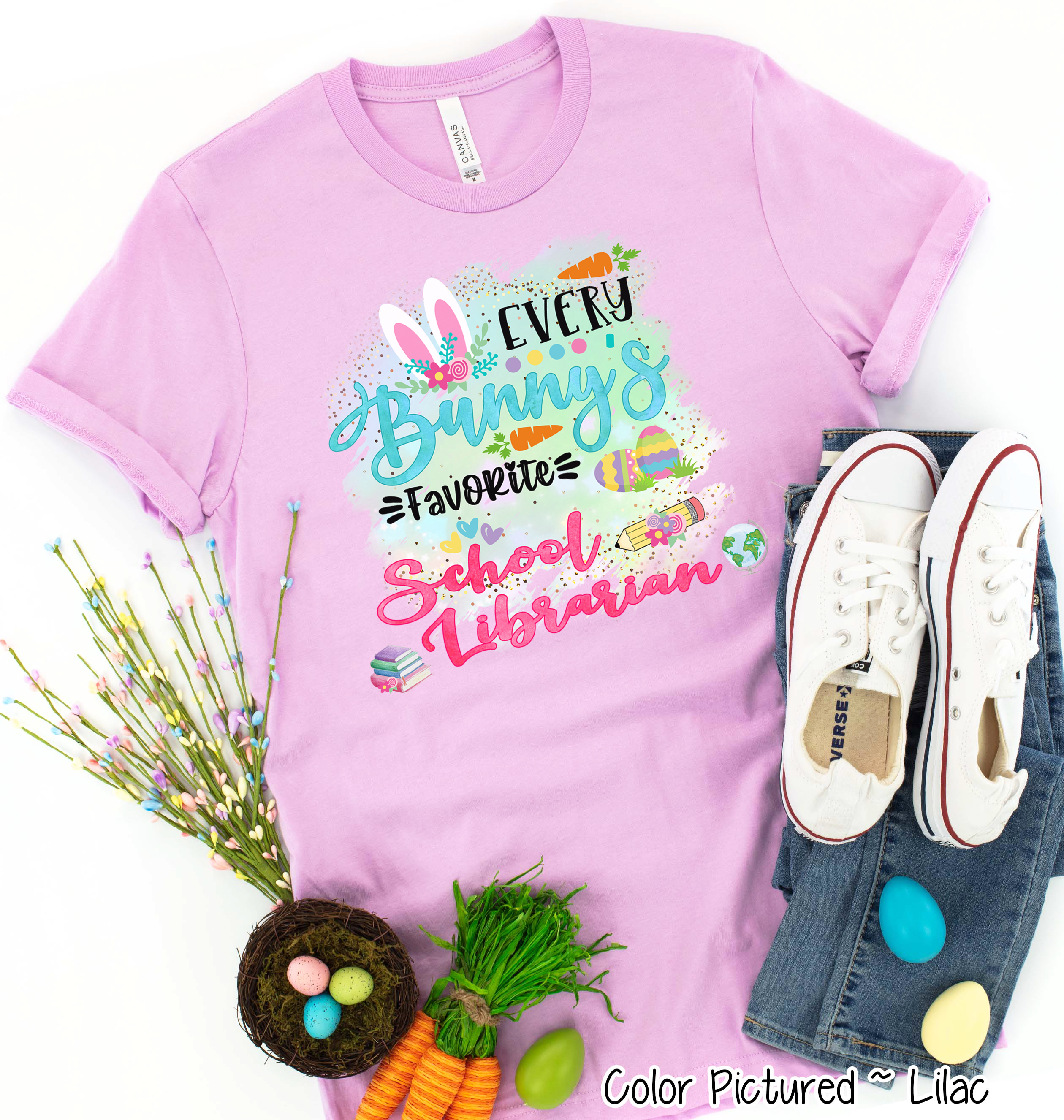 Every Bunny's Favorite School Librarian Easter Tee