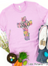 Monogram Floral Cross Tee