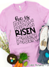 He Is Risen Mirror Print Christian Easter Tee