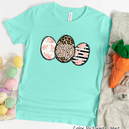 Monogram Leopard Rose Gold Easter Eggs Tee