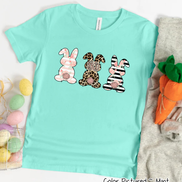 Monogram Leopard Rose Gold Bunnys Tee