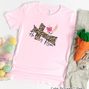 Risen Leopard Cross Easter Bunny Tee