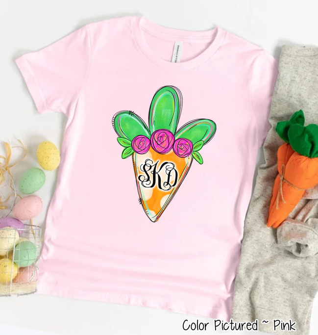 Monogram Easter Carrot Tee