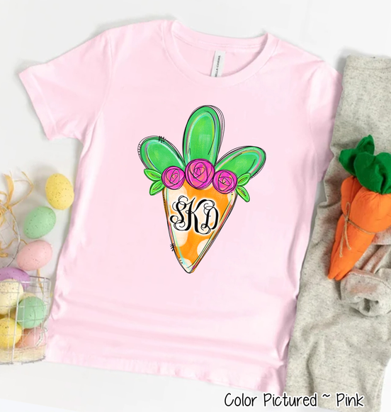 Monogram Easter Carrot Tee