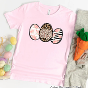Monogram Leopard Rose Gold Easter Eggs Tee
