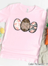Monogram Leopard Rose Gold Easter Eggs Tee