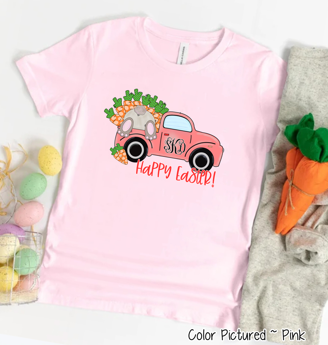 Monogram Easter Carrot Truck Tee
