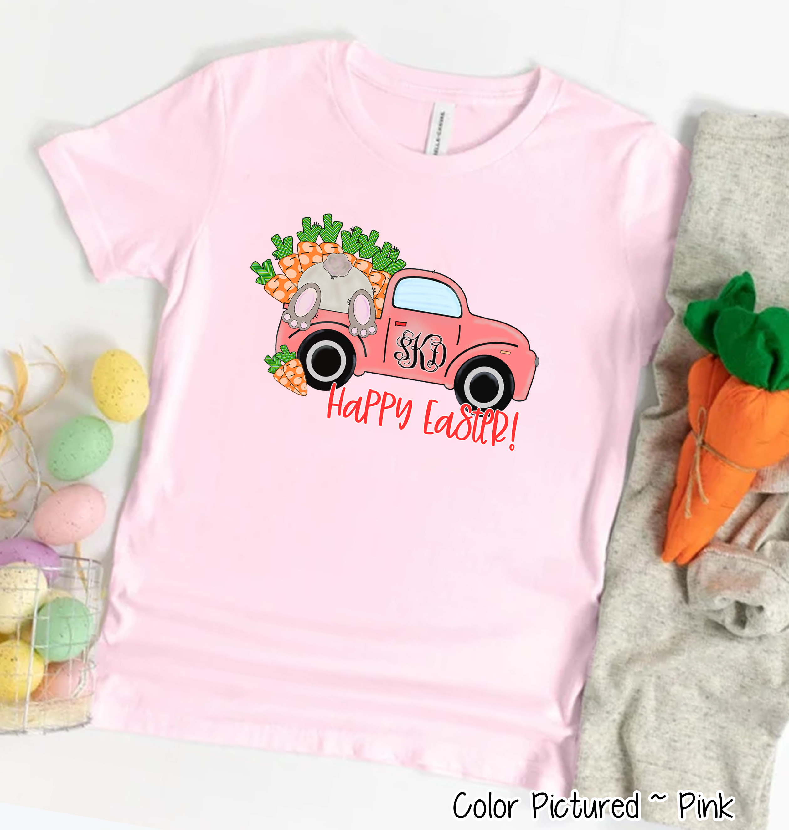 Monogram Easter Carrot Truck Tee