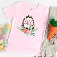 Monogram Leopard Easter Egg Tee