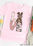 Monogram Leopard Rose Gold LOVE Bunny Tee