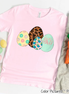 Monogram Leopard Print Easter Eggs Tee