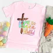He Is Risen Cross Easter Tee